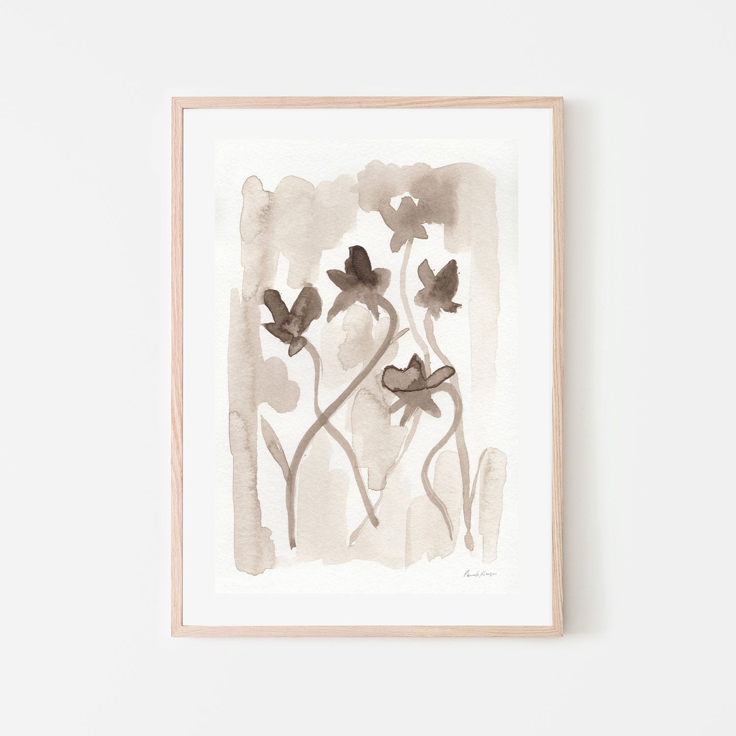 wall-art-print-canvas-poster-framed-Sepia Florals, Style B , By Pamela Munger-GIOIA-WALL-ART