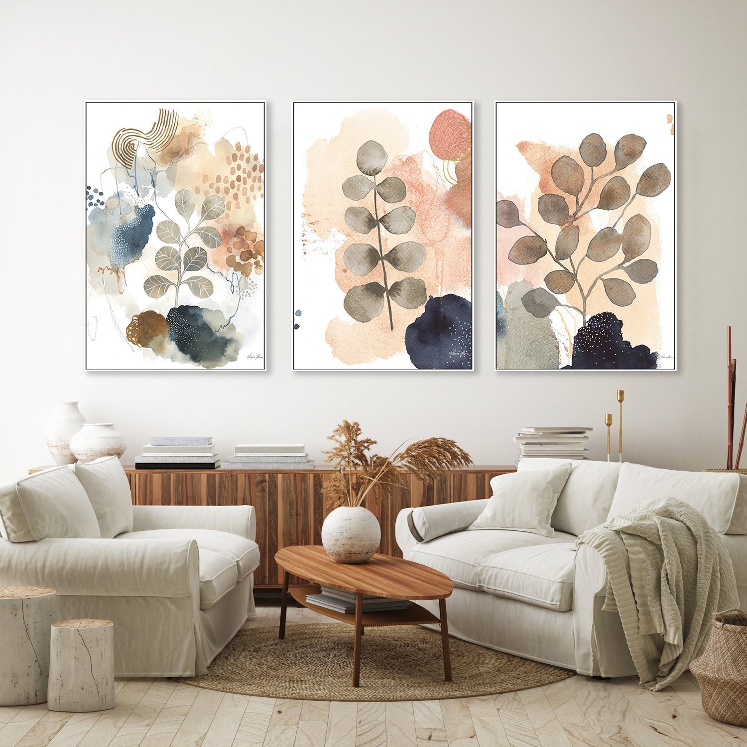 wall-art-print-canvas-poster-framed-Serene Nature, Set of 3-by-Laura Horn-Gioia Wall Art