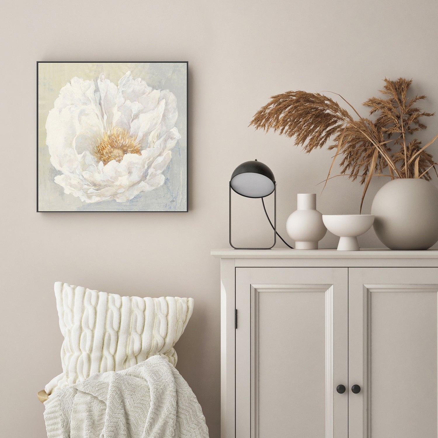 wall-art-print-canvas-poster-framed-Serene Peony-by-Julia Purinton-Gioia Wall Art