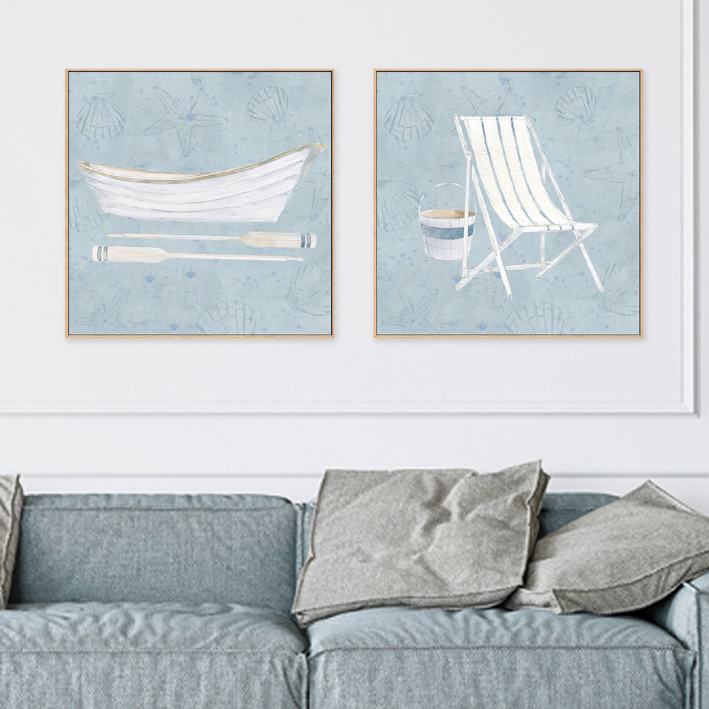 wall-art-print-canvas-poster-framed-Serene Seaside, Set of 2-by-James Wiens-Gioia Wall Art