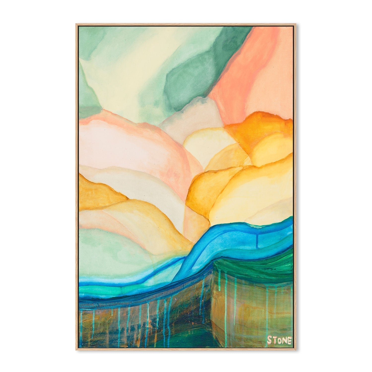 wall-art-print-canvas-poster-framed-Serenity Hills , By Belinda Stone-GIOIA-WALL-ART