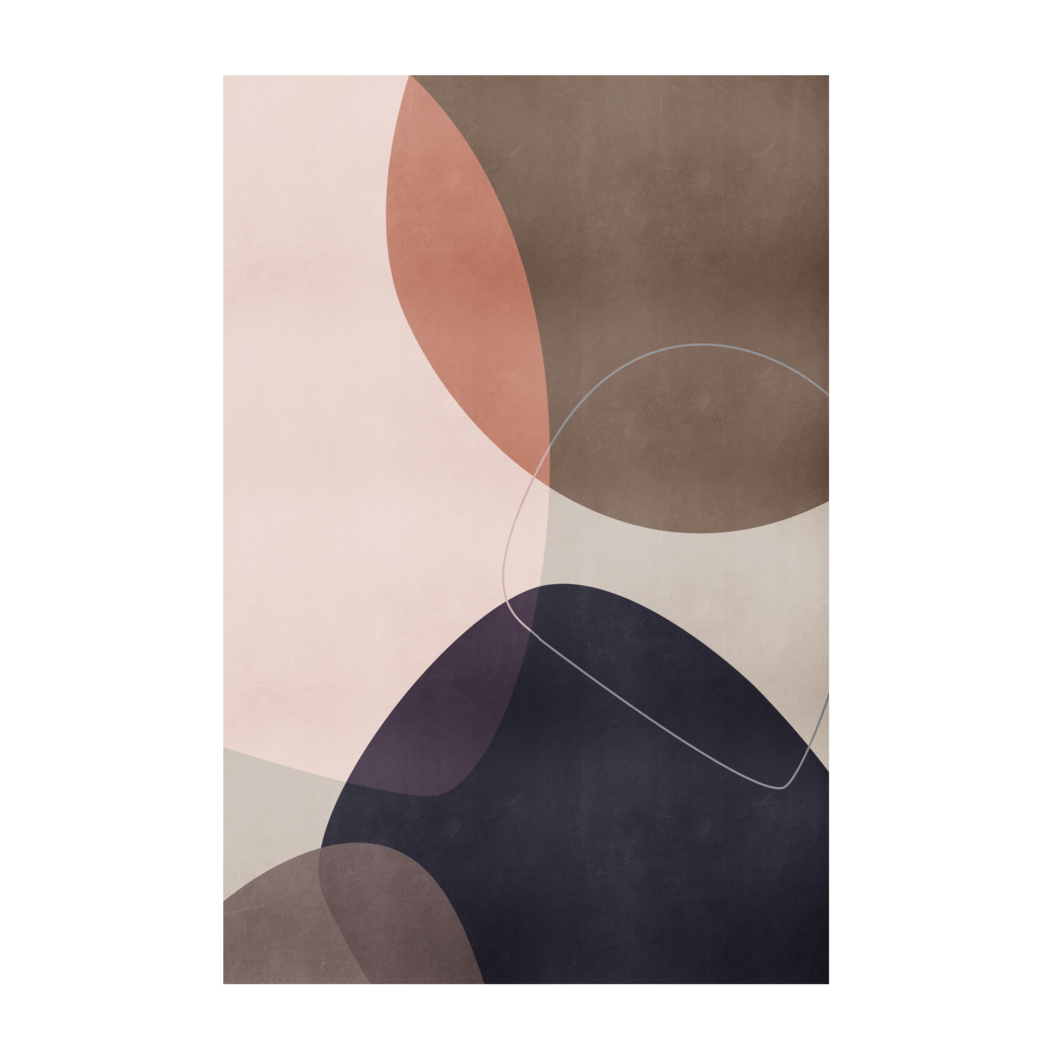 wall-art-print-canvas-poster-framed-Shapes Overlapping, By Mareike Bohmer-GIOIA-WALL-ART