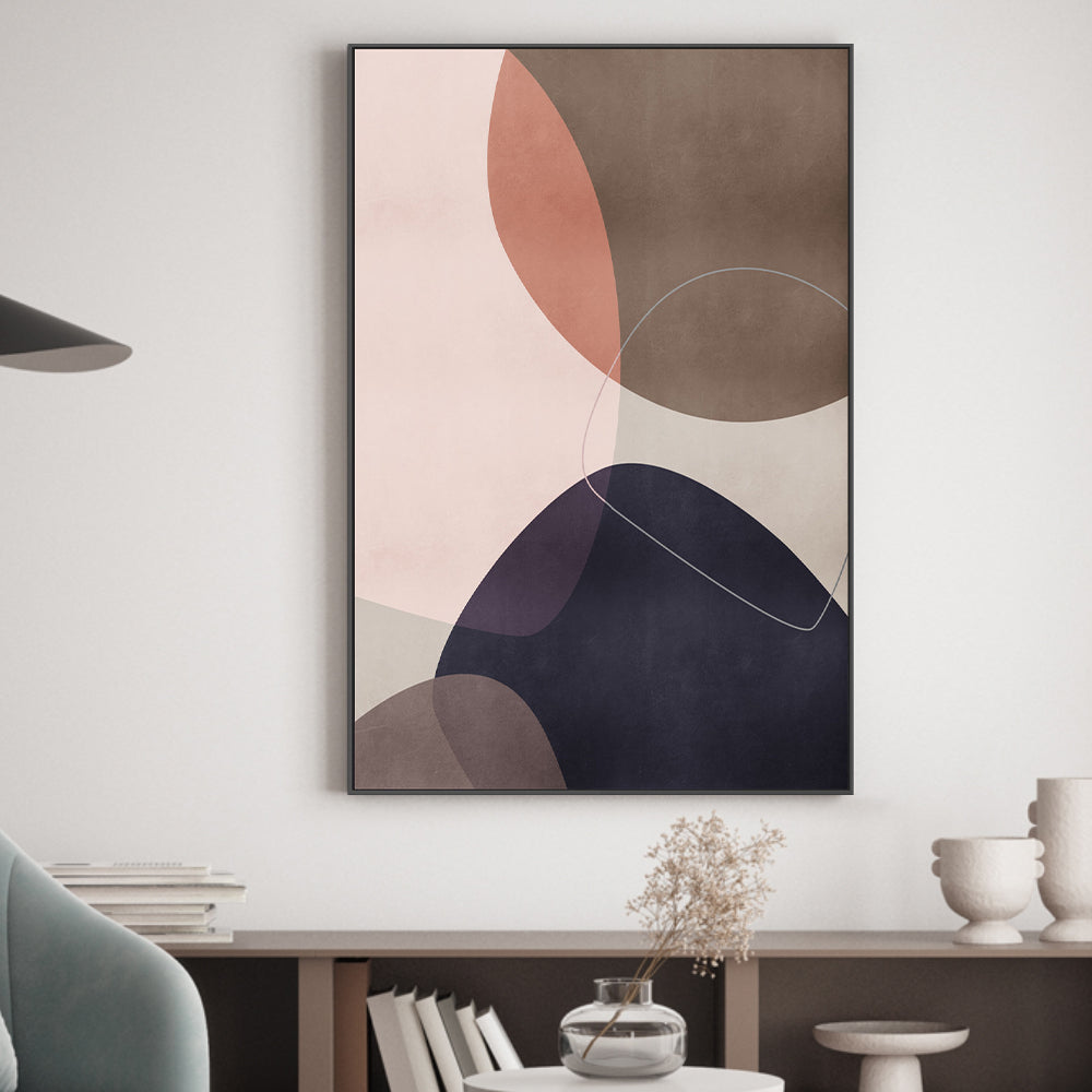 wall-art-print-canvas-poster-framed-Shapes Overlapping, By Mareike Bohmer-GIOIA-WALL-ART