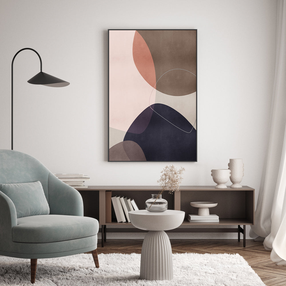 wall-art-print-canvas-poster-framed-Shapes Overlapping, By Mareike Bohmer-GIOIA-WALL-ART