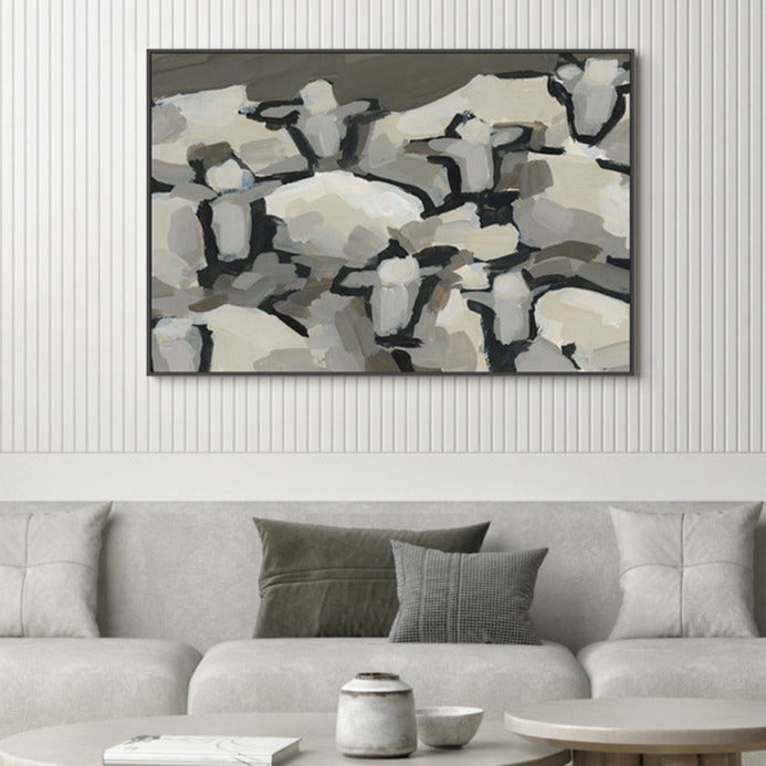 wall-art-print-canvas-poster-framed-Sheep Chaos, Style B , By Emily Wood-2