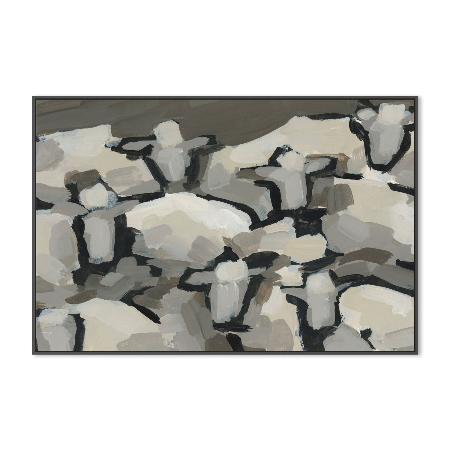 wall-art-print-canvas-poster-framed-Sheep Chaos, Style B , By Emily Wood-3