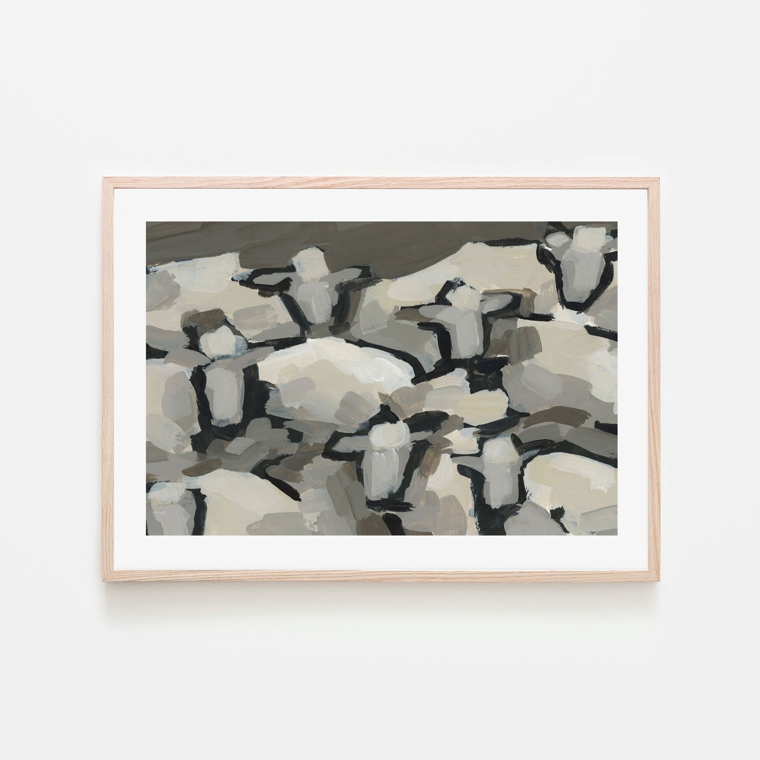 wall-art-print-canvas-poster-framed-Sheep Chaos, Style B , By Emily Wood-6