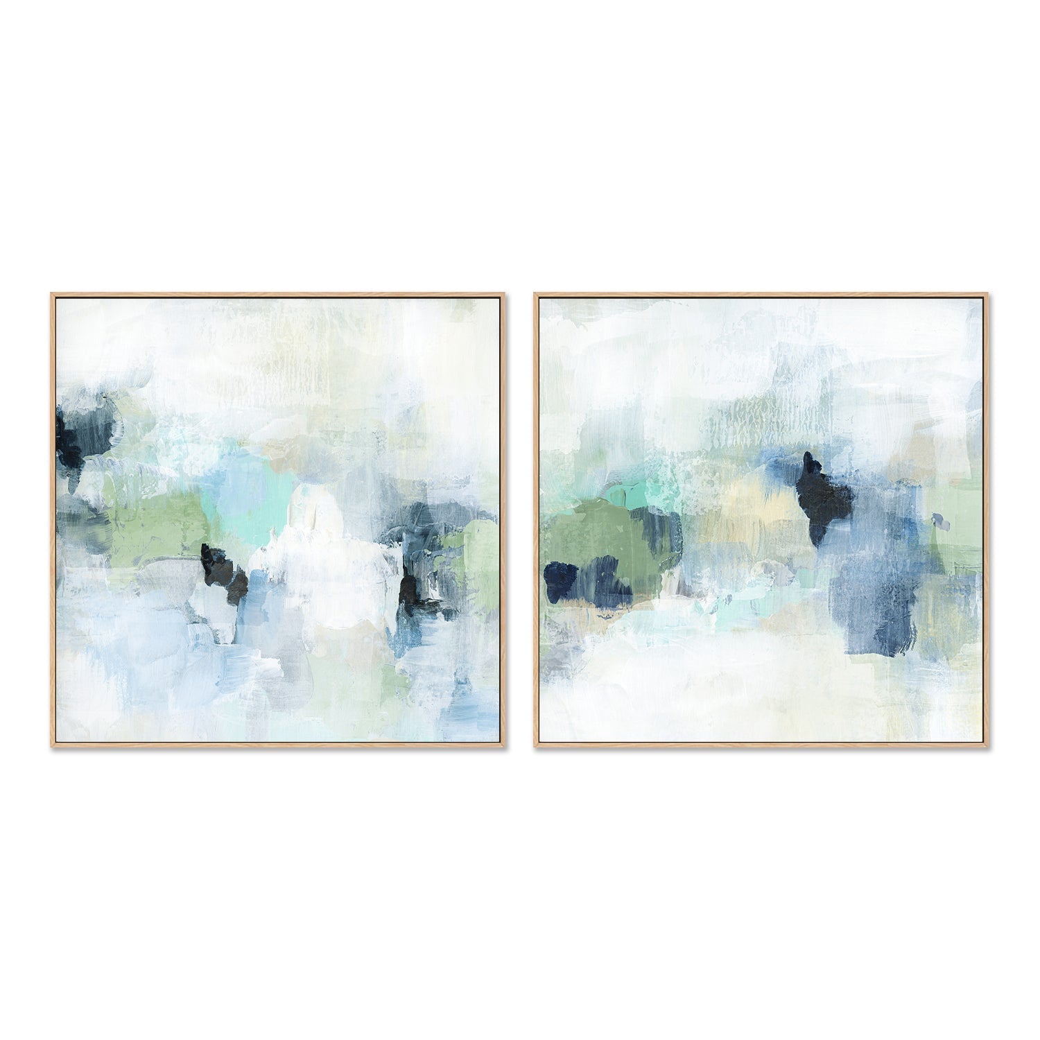 wall-art-print-canvas-poster-framed-Shifting, Style A & B, Set of 2 , By Nina Blue-4