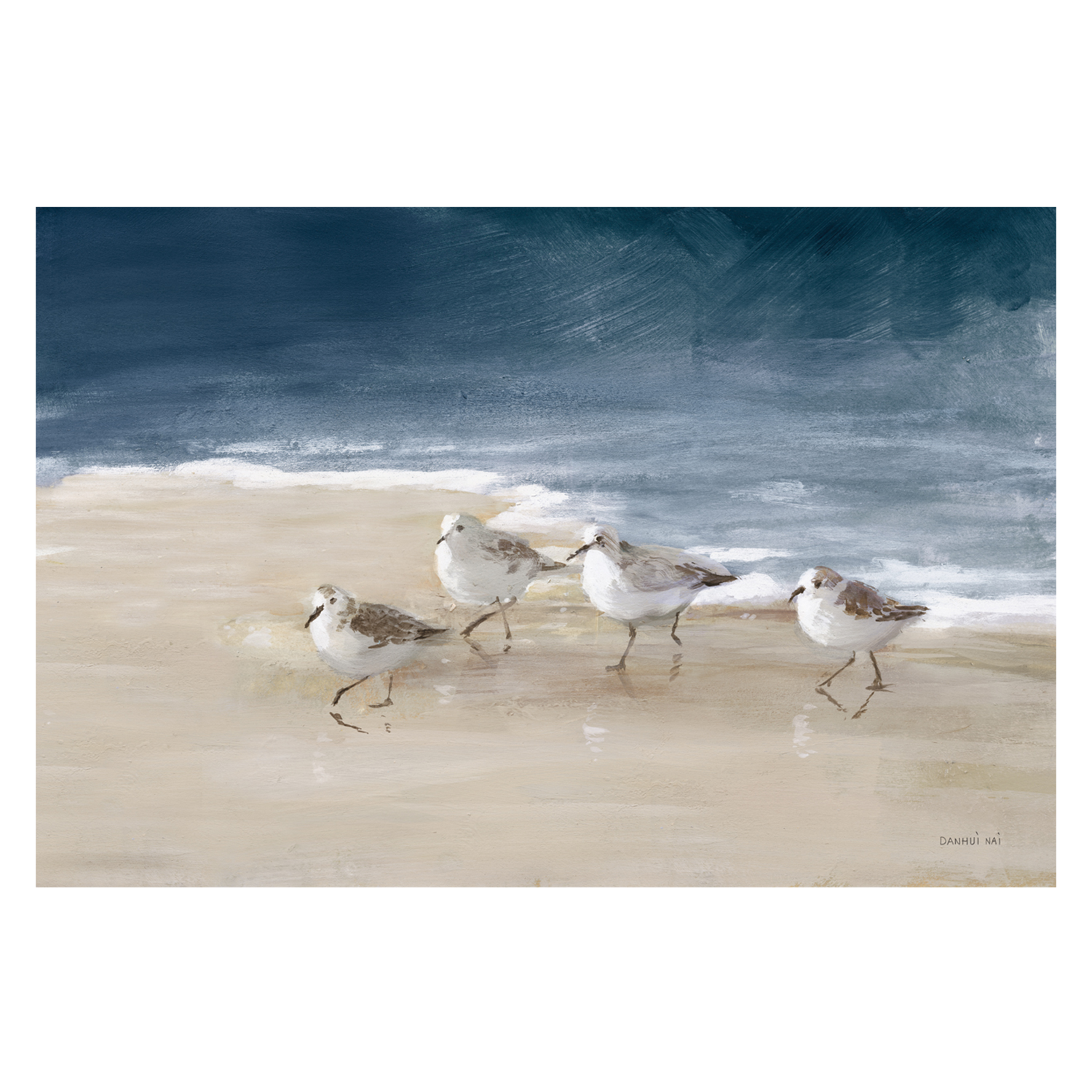 wall-art-print-canvas-poster-framed-Shorebirds on Sand , By Danhui Nai-1