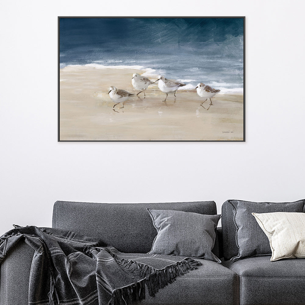 wall-art-print-canvas-poster-framed-Shorebirds on Sand , By Danhui Nai-2