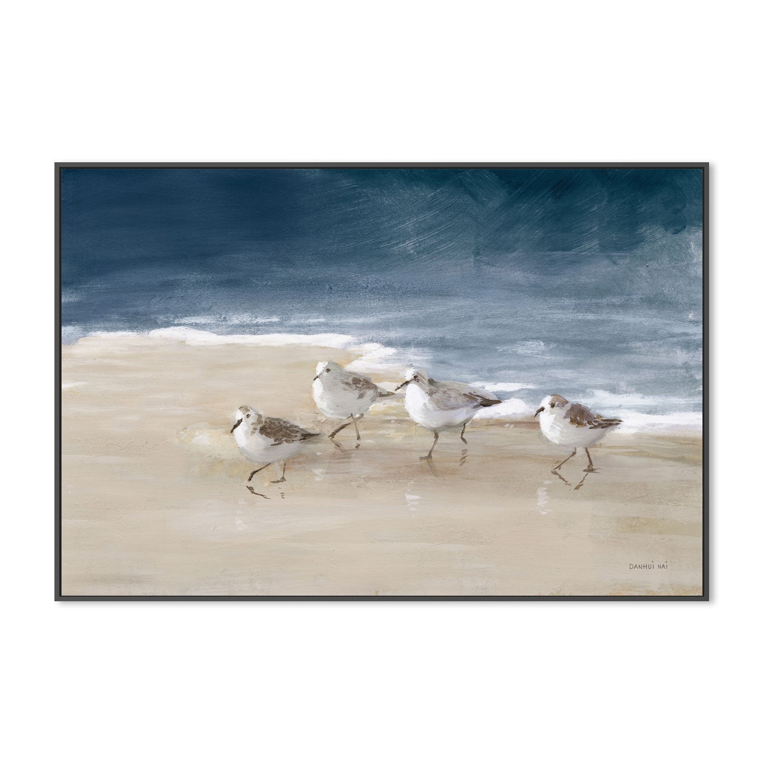 wall-art-print-canvas-poster-framed-Shorebirds on Sand , By Danhui Nai-3