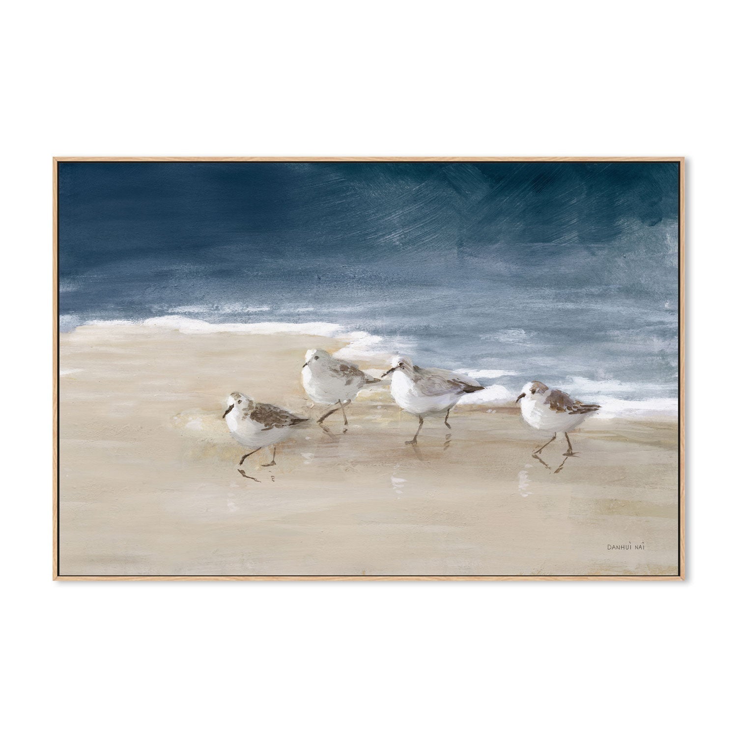 wall-art-print-canvas-poster-framed-Shorebirds on Sand , By Danhui Nai-4