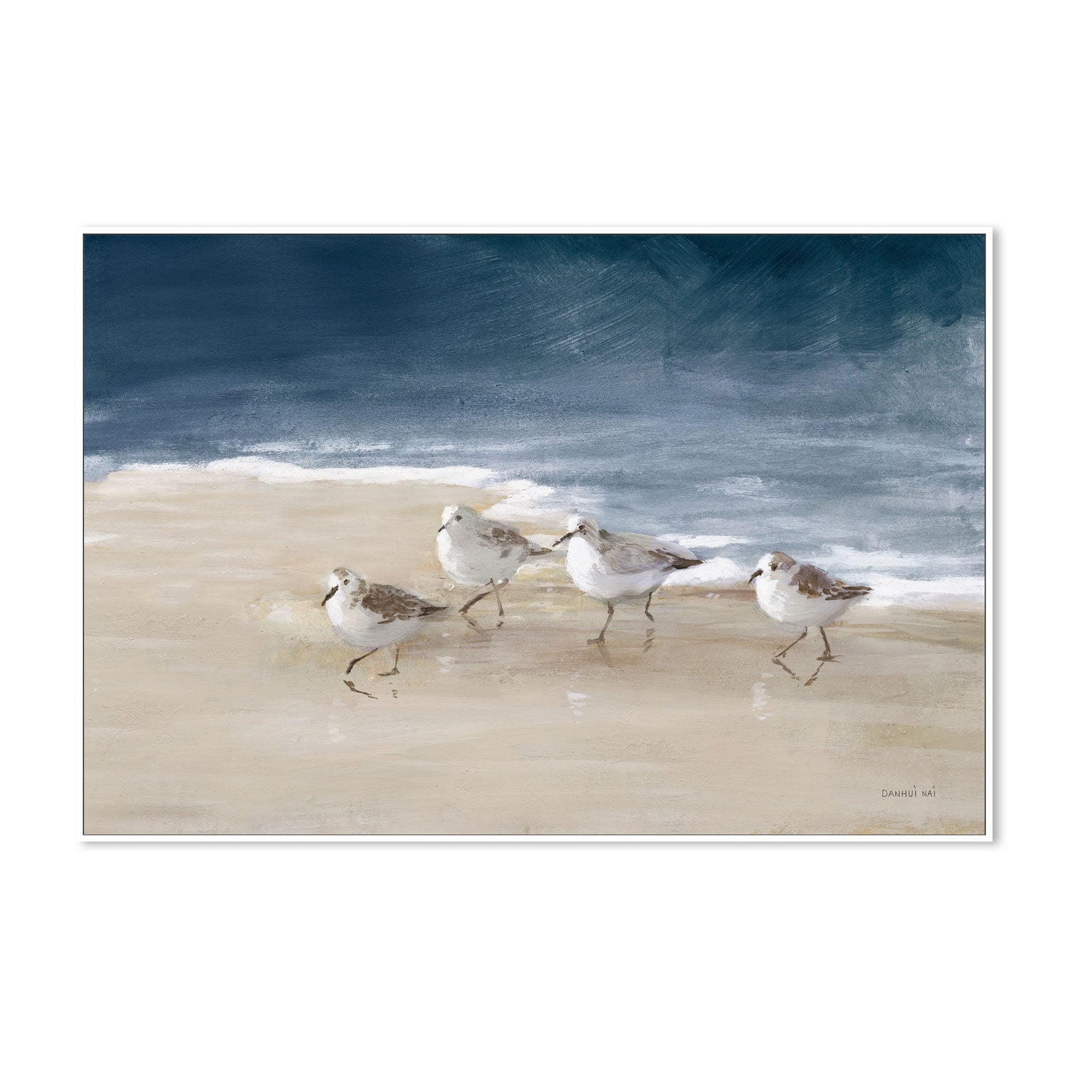 wall-art-print-canvas-poster-framed-Shorebirds on Sand , By Danhui Nai-5