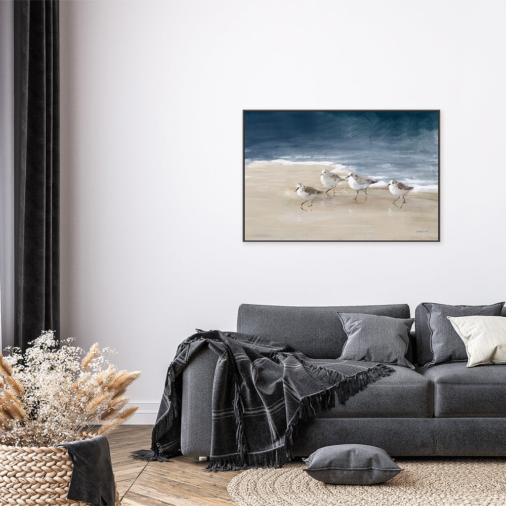 wall-art-print-canvas-poster-framed-Shorebirds on Sand , By Danhui Nai-7