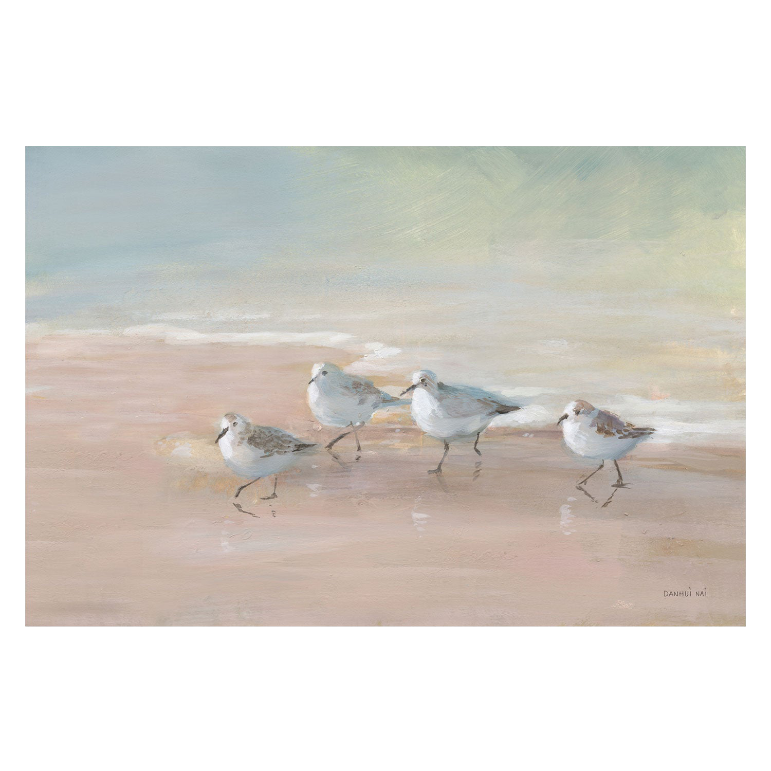 Shorebirds On The Sand , By Danhui Nai