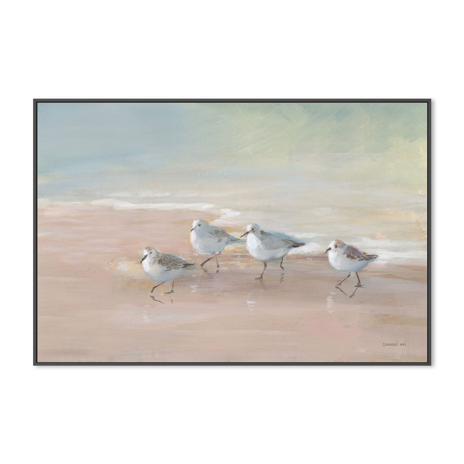 wall-art-print-canvas-poster-framed-Shorebirds On The Sand , By Danhui Nai-GIOIA-WALL-ART