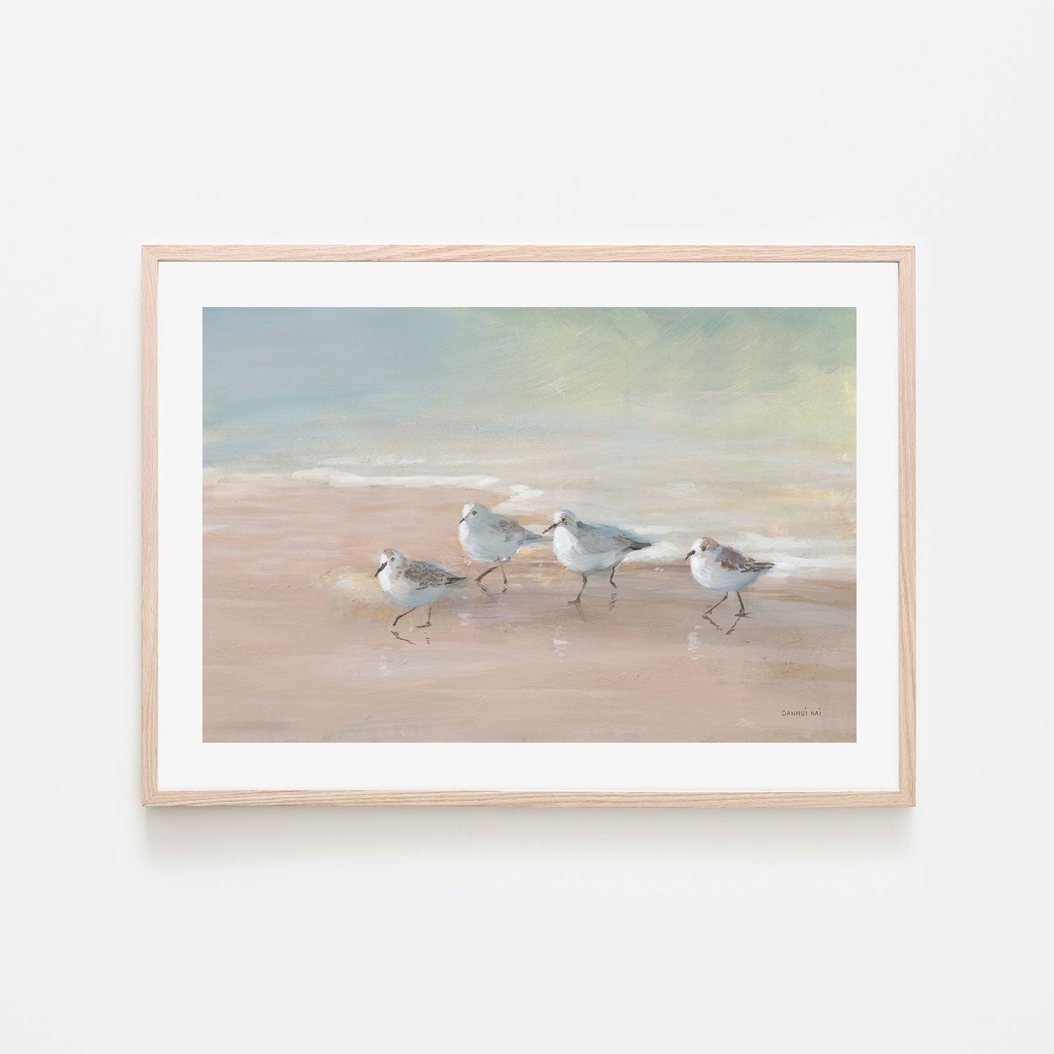 wall-art-print-canvas-poster-framed-Shorebirds On The Sand , By Danhui Nai-GIOIA-WALL-ART