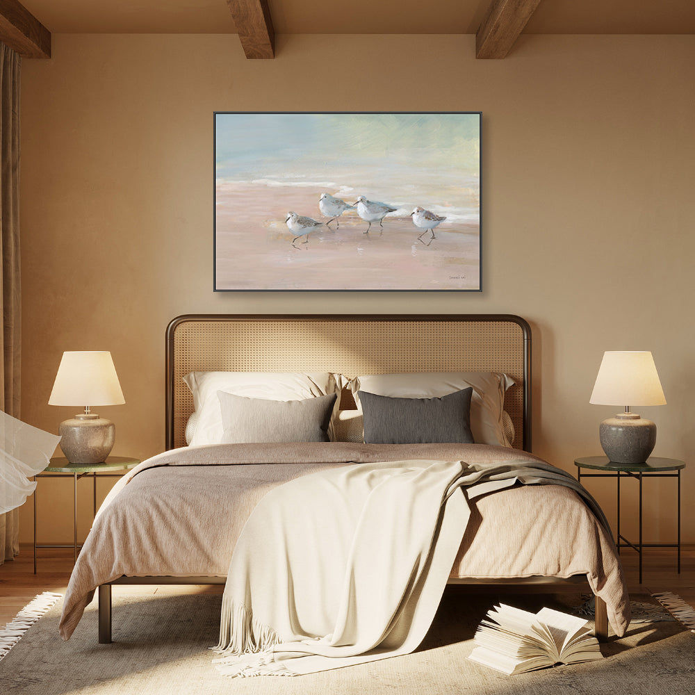 wall-art-print-canvas-poster-framed-Shorebirds On The Sand , By Danhui Nai-GIOIA-WALL-ART