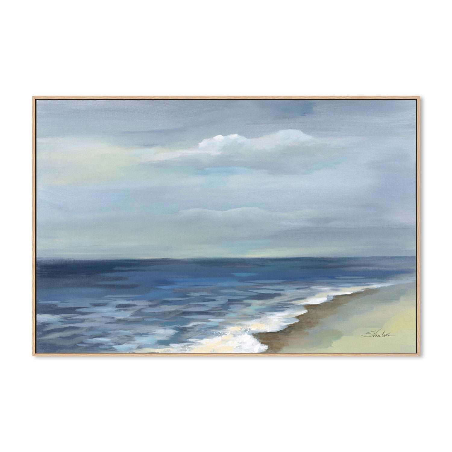 wall-art-print-canvas-poster-framed-Silent Waves-by-Silvia Vassileva-Gioia Wall Art