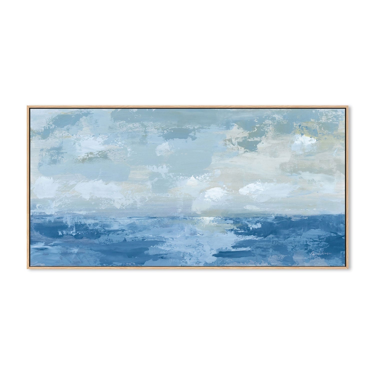 wall-art-print-canvas-poster-framed-Silver Blue Sea-by-Pamela Munger-Gioia Wall Art