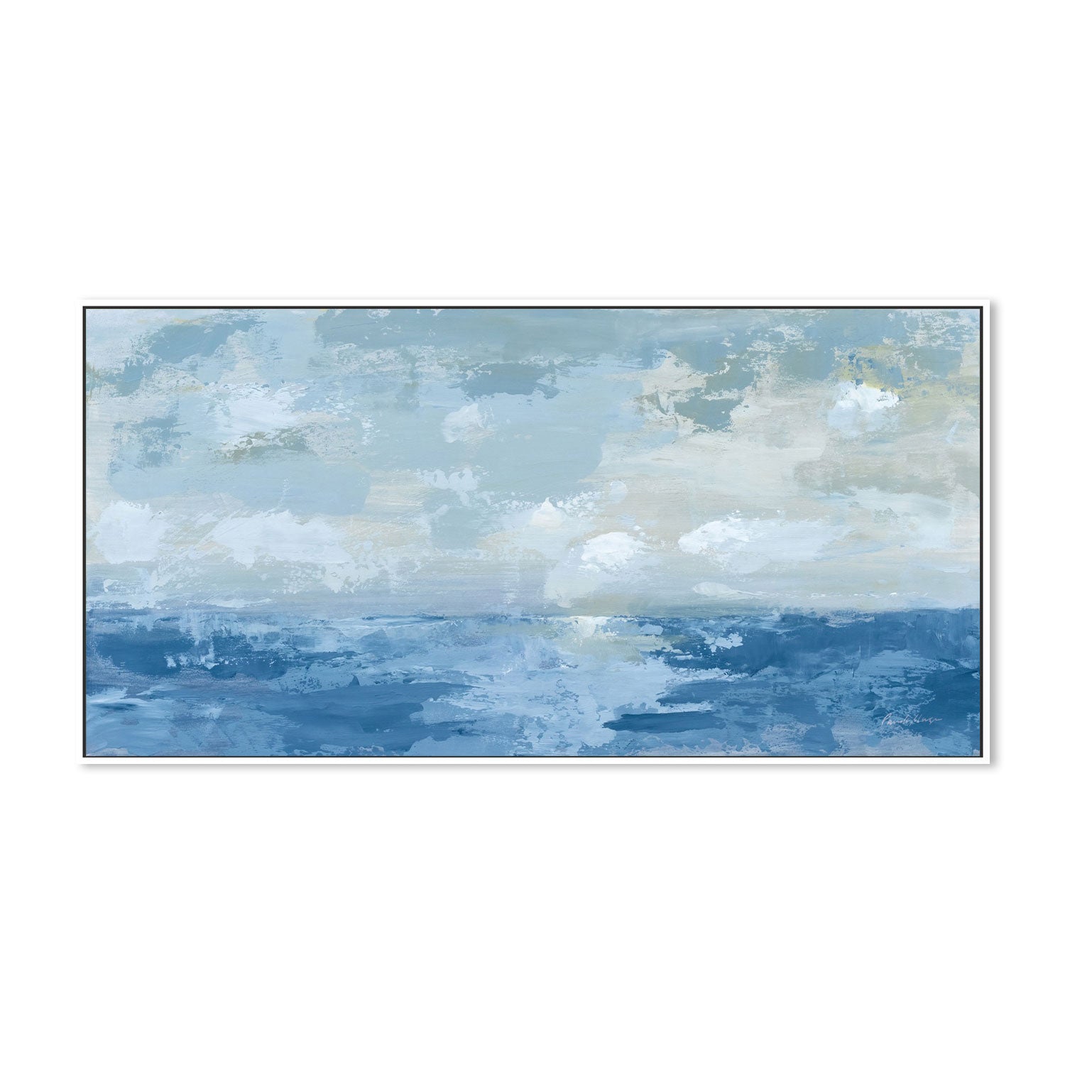 wall-art-print-canvas-poster-framed-Silver Blue Sea-by-Pamela Munger-Gioia Wall Art