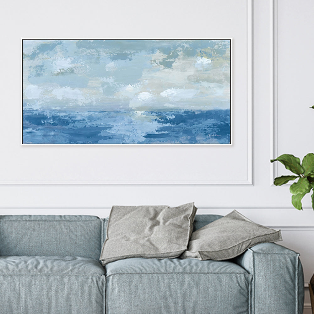 wall-art-print-canvas-poster-framed-Silver Blue Sea-by-Pamela Munger-Gioia Wall Art