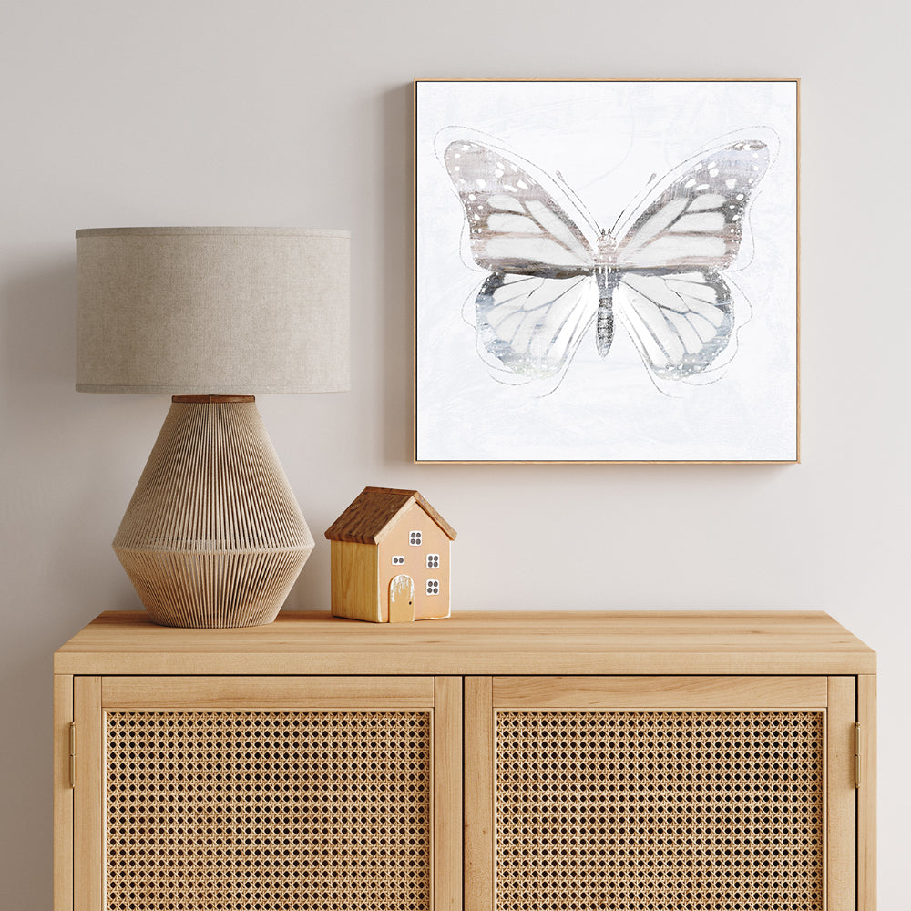 wall-art-print-canvas-poster-framed-Silver Butterfly, Style B , By Nina Blue-2