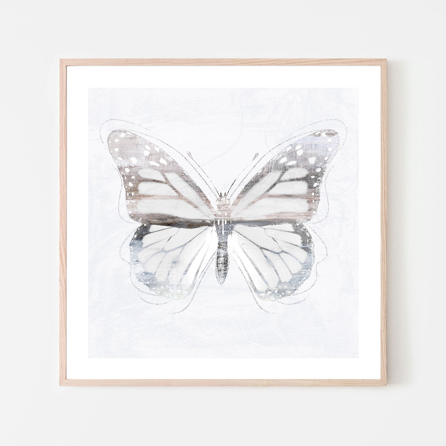 wall-art-print-canvas-poster-framed-Silver Butterfly, Style B , By Nina Blue-6