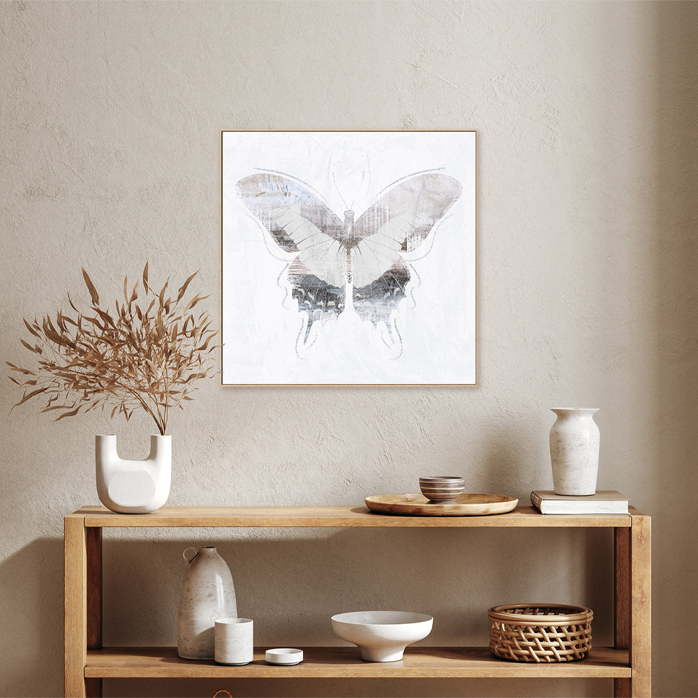 wall-art-print-canvas-poster-framed-Silver Butterfly, Style C , By Nina Blue-7