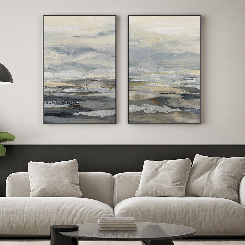 wall-art-print-canvas-poster-framed-Silver Sand, Style A & B, Set Of 2 , By Silvia Vassileva-2