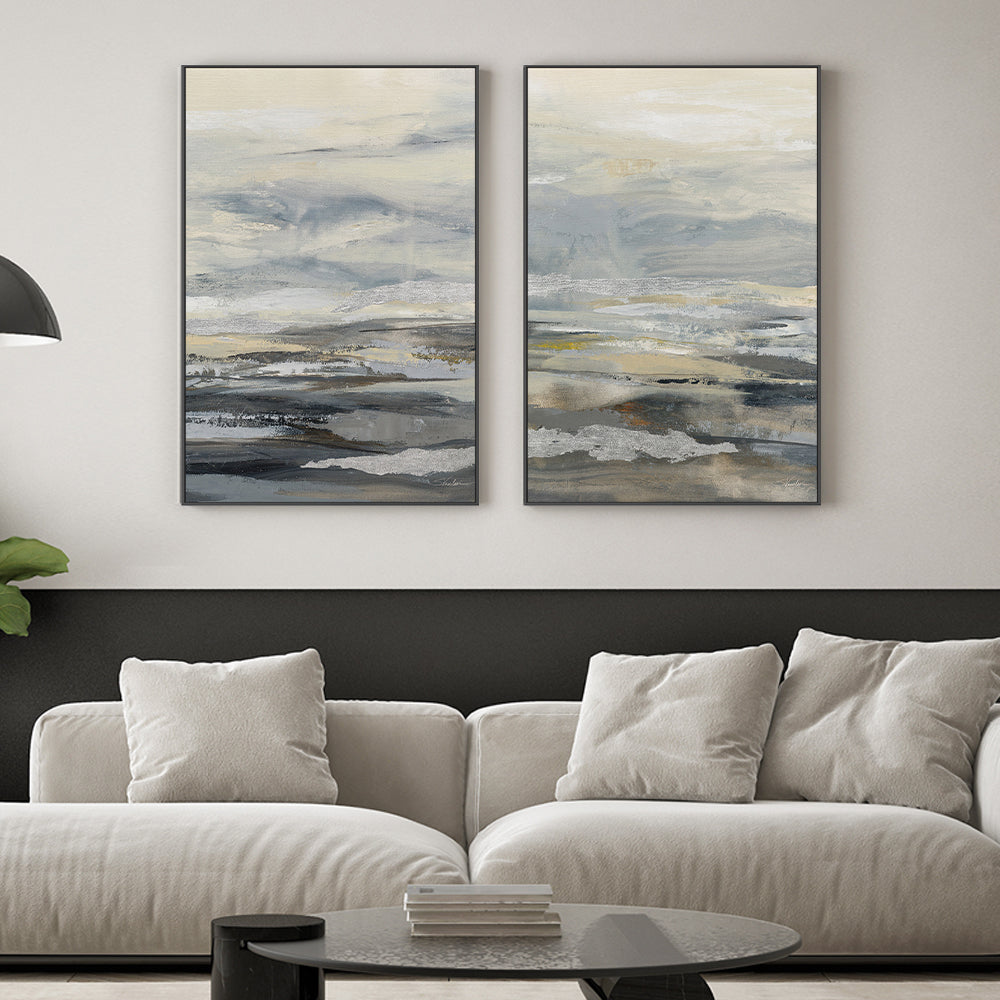 wall-art-print-canvas-poster-framed-Silver Sand, Style A & B, Set Of 2 , By Silvia Vassileva-2