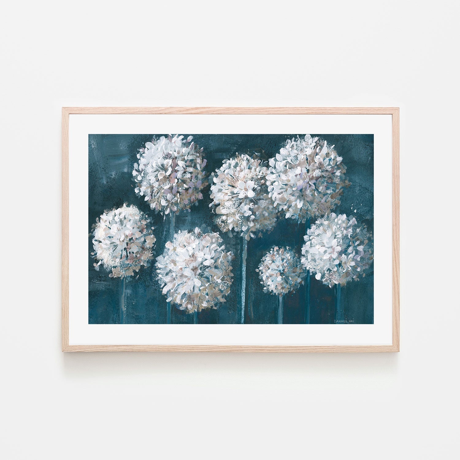 wall-art-print-canvas-poster-framed-Simple Agapanthus Dark-by-Danhui Nai-Gioia Wall Art