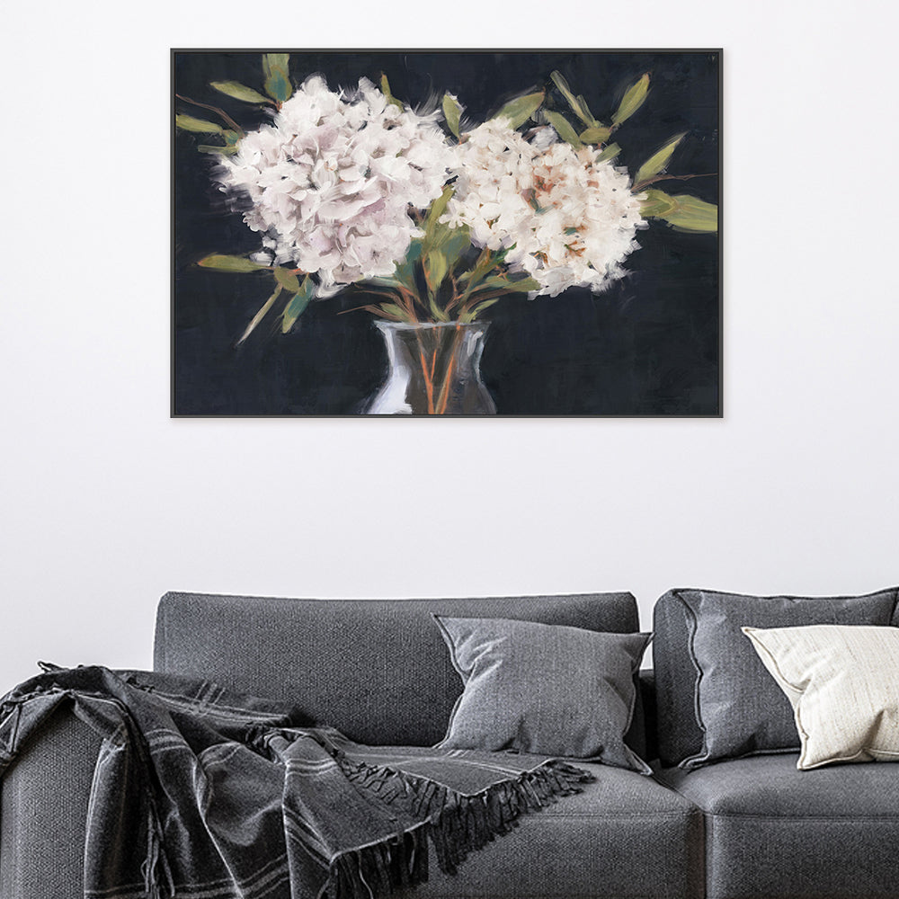 wall-art-print-canvas-poster-framed-Simple Hydrangeas , By Nina Blue-2