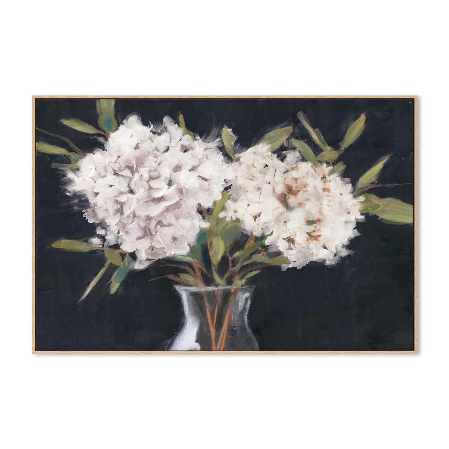 wall-art-print-canvas-poster-framed-Simple Hydrangeas , By Nina Blue-4