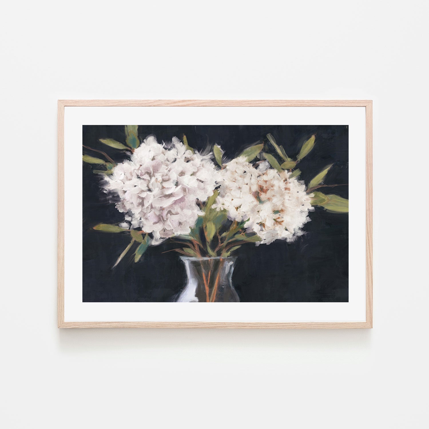 wall-art-print-canvas-poster-framed-Simple Hydrangeas , By Nina Blue-6