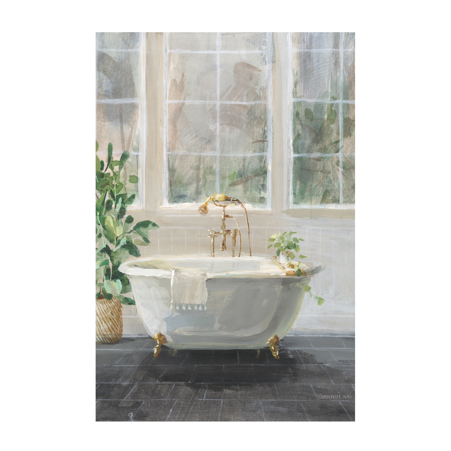 wall-art-print-canvas-poster-framed-Simple Pleasures Bath , By Danhui Nai-1