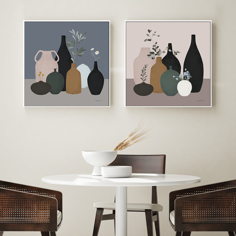 wall-art-print-canvas-poster-framed-Simple Vessels, Style A & B, Set Of 2 , By Danhui Nai-2