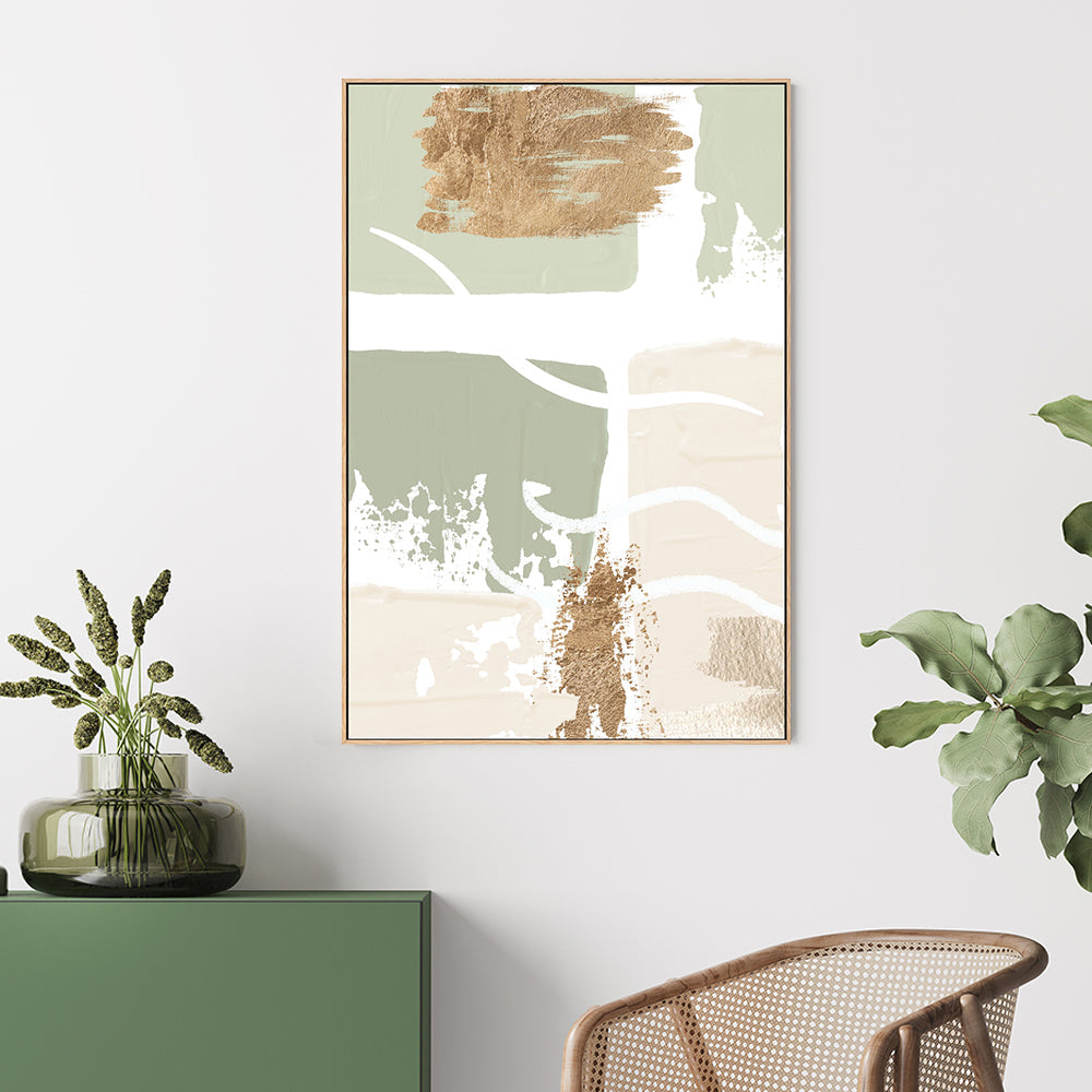 wall-art-print-canvas-poster-framed-Simply Green, Style A , By Sally Ann Moss-GIOIA-WALL-ART