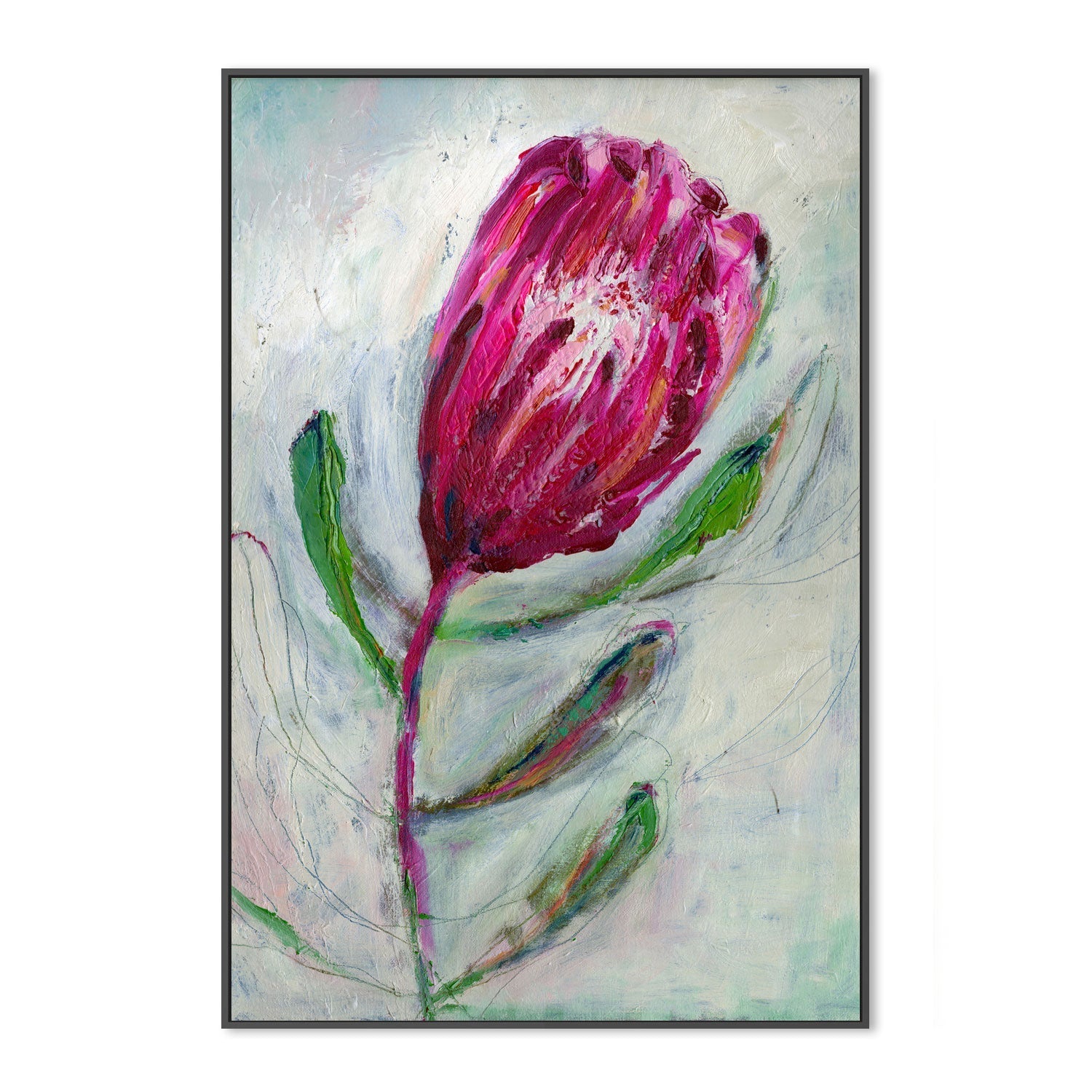 wall-art-print-canvas-poster-framed-Single Protea , By Paula Mills-3