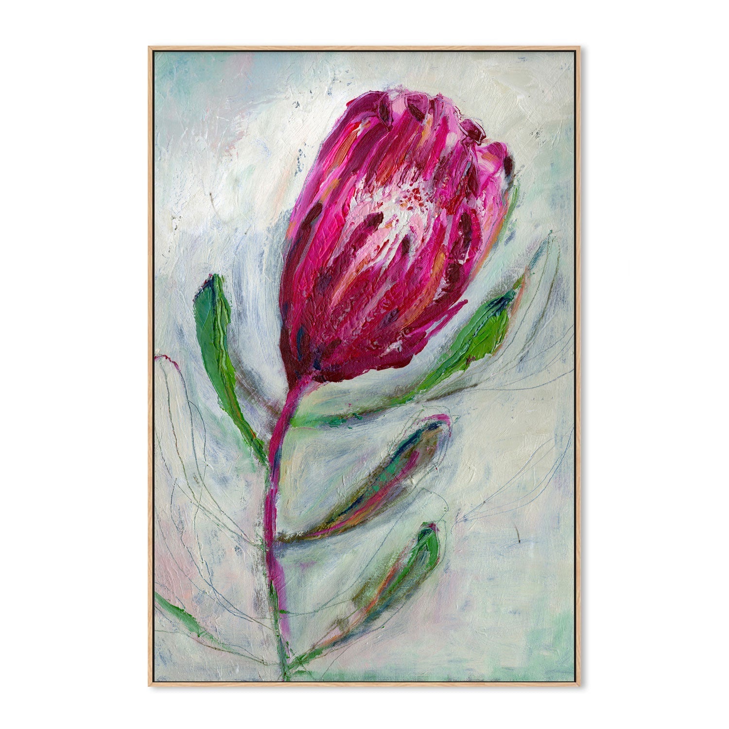 wall-art-print-canvas-poster-framed-Single Protea , By Paula Mills-4