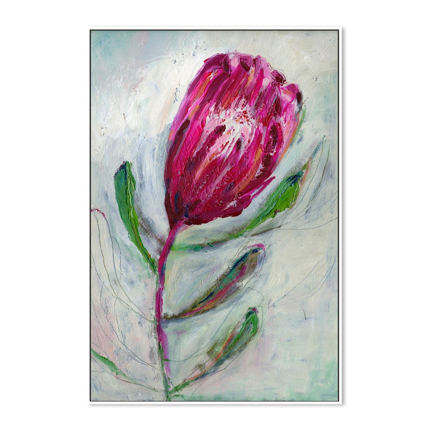 wall-art-print-canvas-poster-framed-Single Protea , By Paula Mills-5