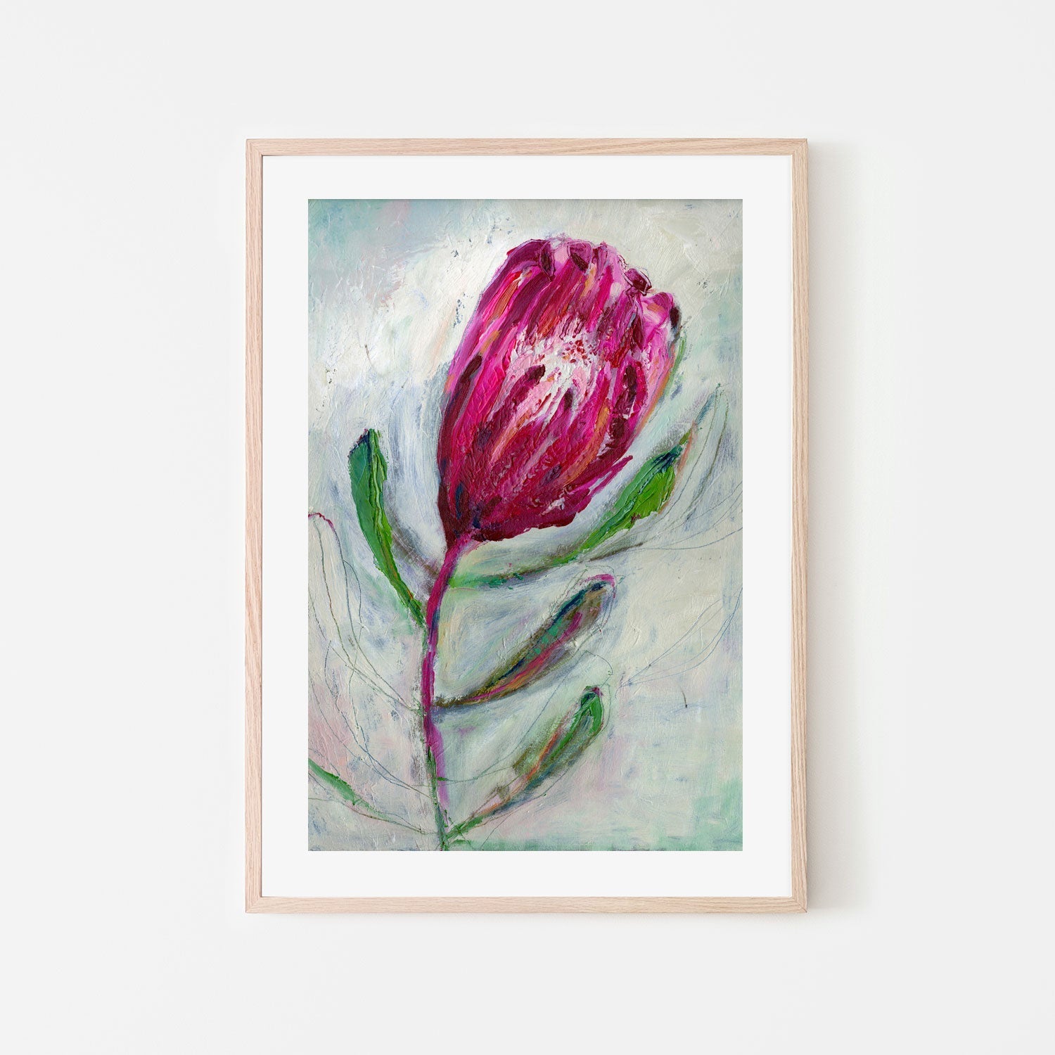 wall-art-print-canvas-poster-framed-Single Protea , By Paula Mills-6