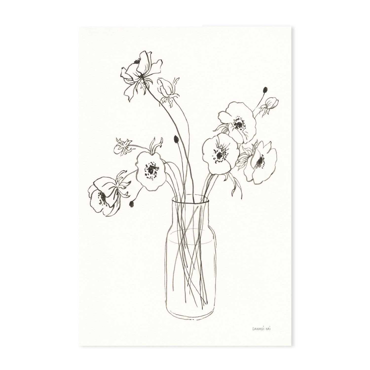 wall-art-print-canvas-poster-framed-Sketches of Spring, Style A & Style B, Set Of 2 , By Danhui Nai-GIOIA-WALL-ART