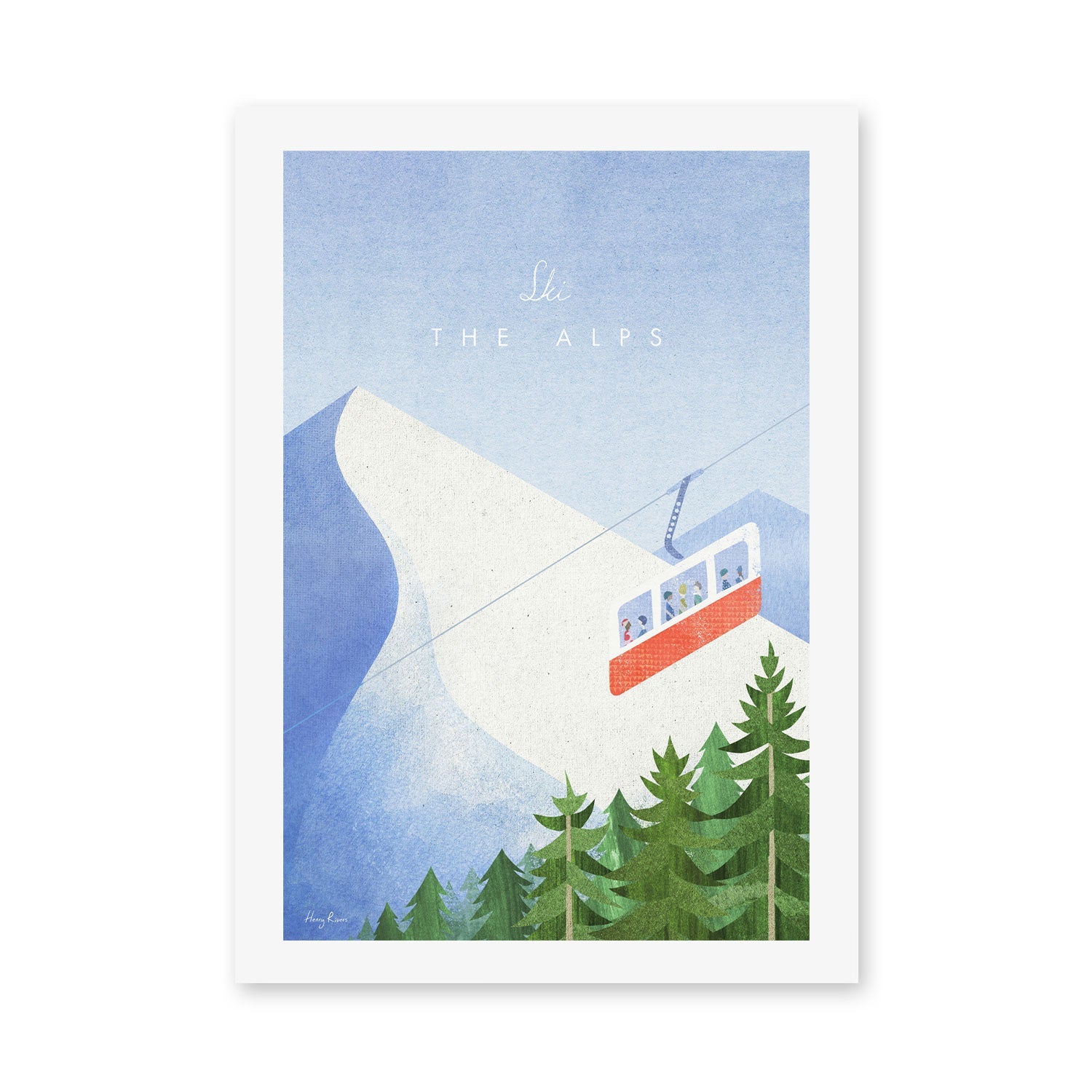 wall-art-print-canvas-poster-framed-Ski The Alps , By Henry Rivers-GIOIA-WALL-ART