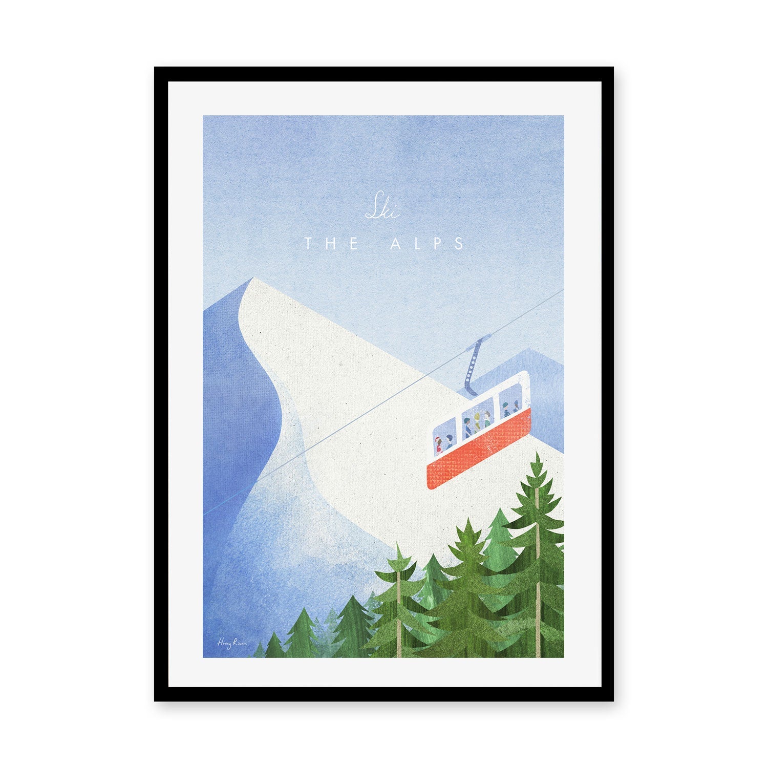 wall-art-print-canvas-poster-framed-Ski The Alps , By Henry Rivers-GIOIA-WALL-ART