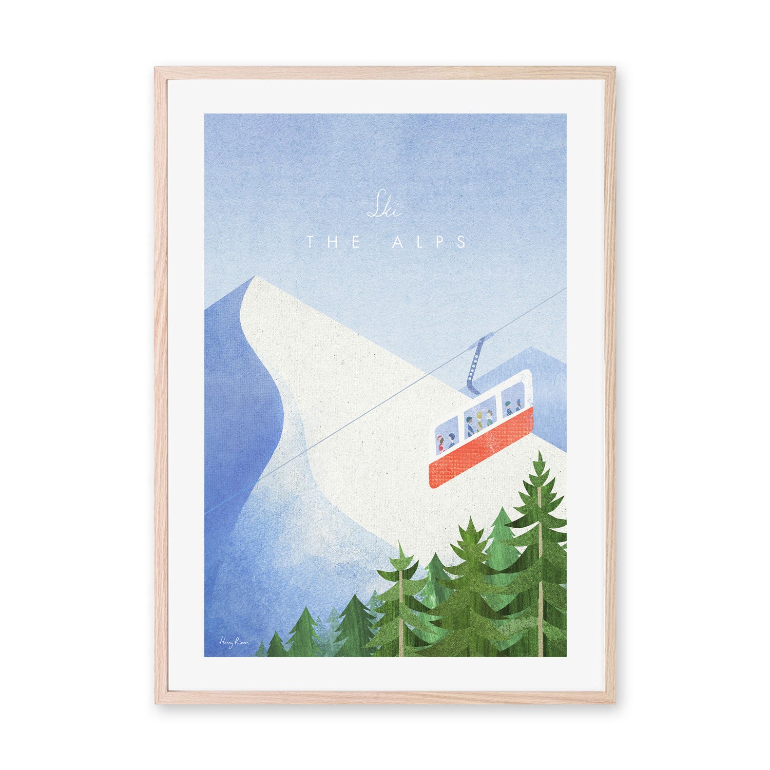 wall-art-print-canvas-poster-framed-Ski The Alps , By Henry Rivers-GIOIA-WALL-ART