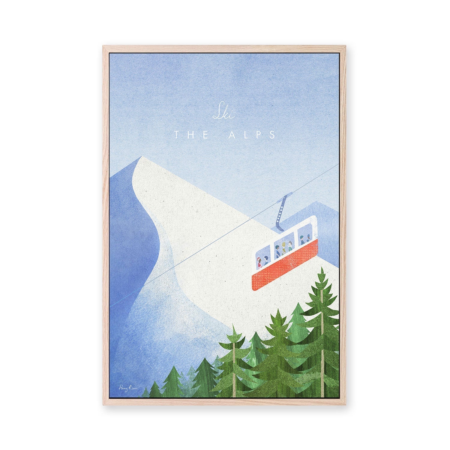 wall-art-print-canvas-poster-framed-Ski The Alps , By Henry Rivers-GIOIA-WALL-ART