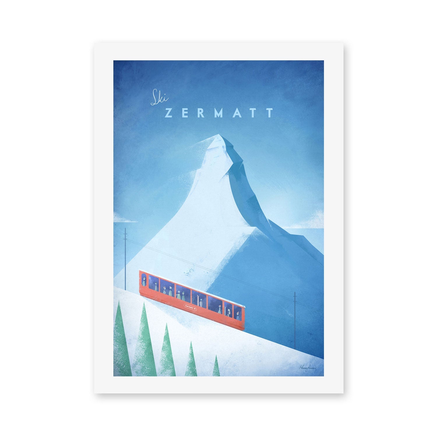 wall-art-print-canvas-poster-framed-Ski Zermatt, Switzerland , By Henry Rivers-GIOIA-WALL-ART