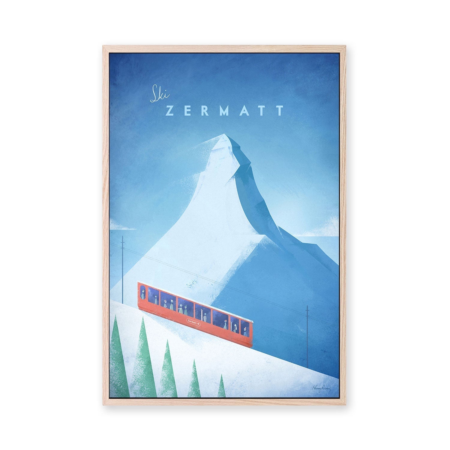 wall-art-print-canvas-poster-framed-Ski Zermatt, Switzerland , By Henry Rivers-GIOIA-WALL-ART