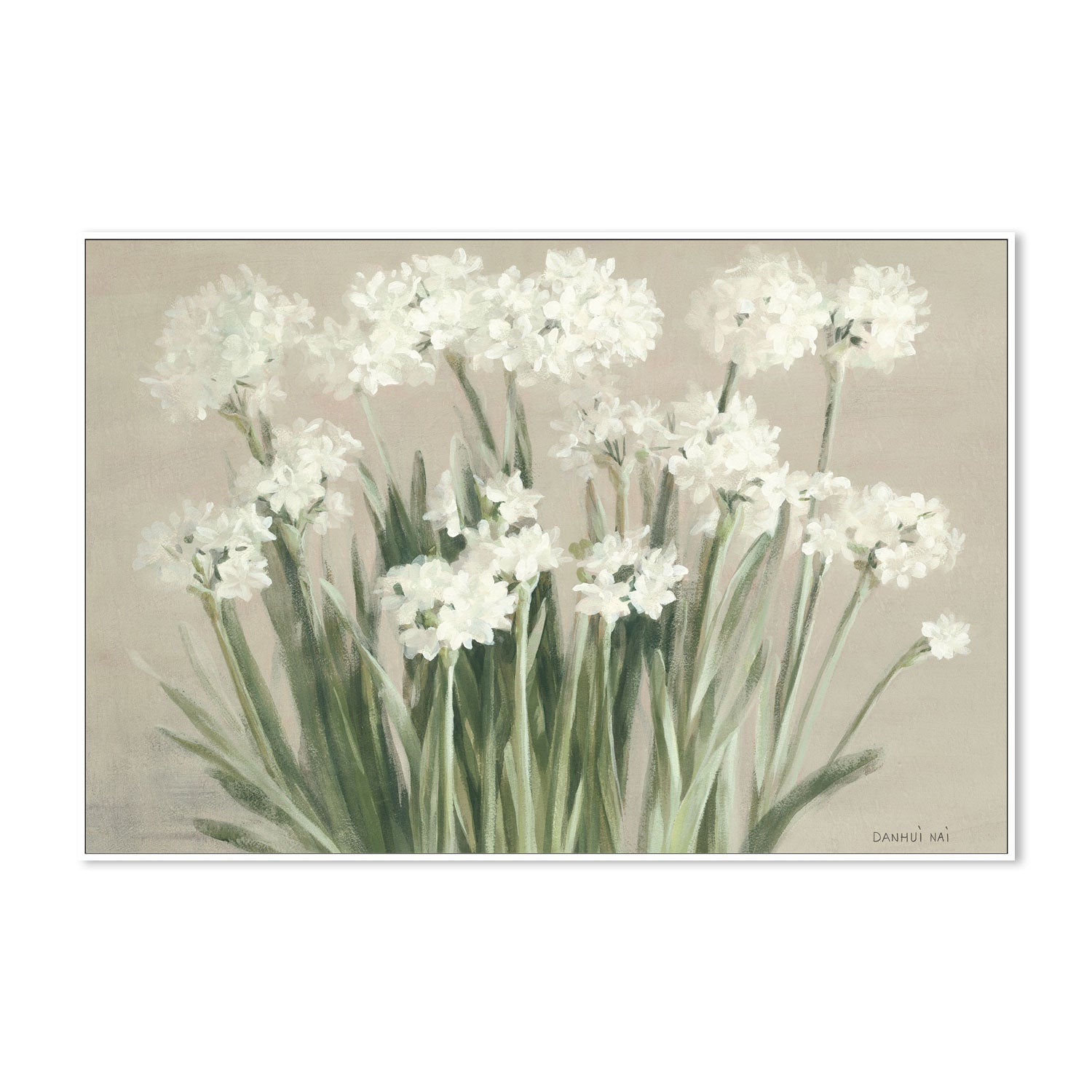 wall-art-print-canvas-poster-framed-Snowy Paperwhites Neutral , By Danhui Nai-5